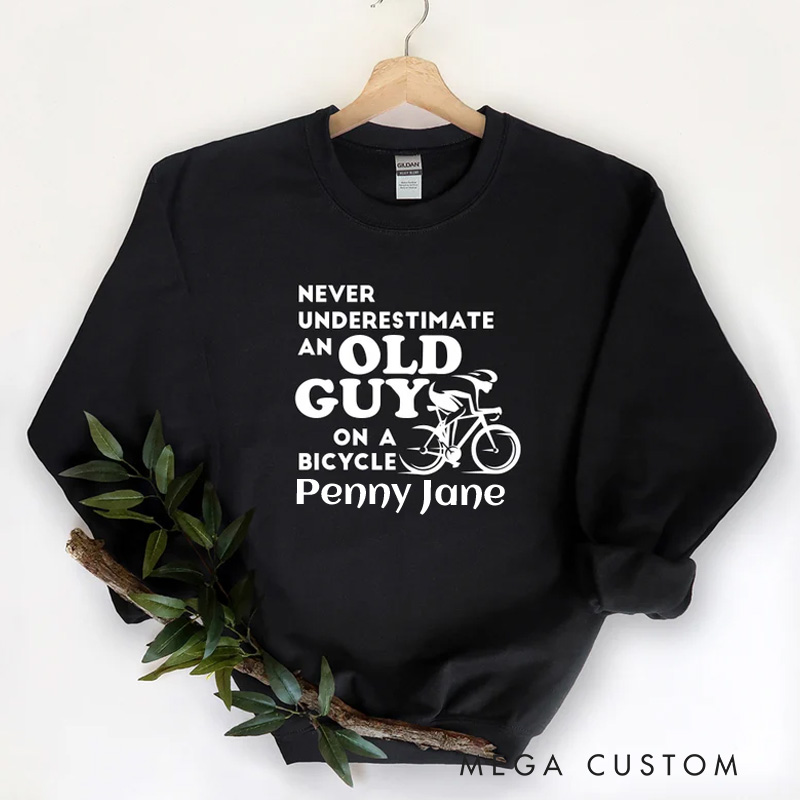 Personalized Bicycle Lover Sweatshirt Mountain Biker Gift Bicyclist Shirt