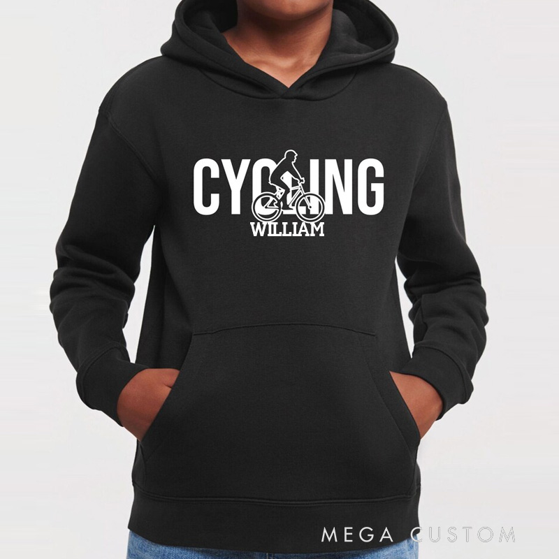 Personalized Funny Cycling Hoodie Typography Biker Gift