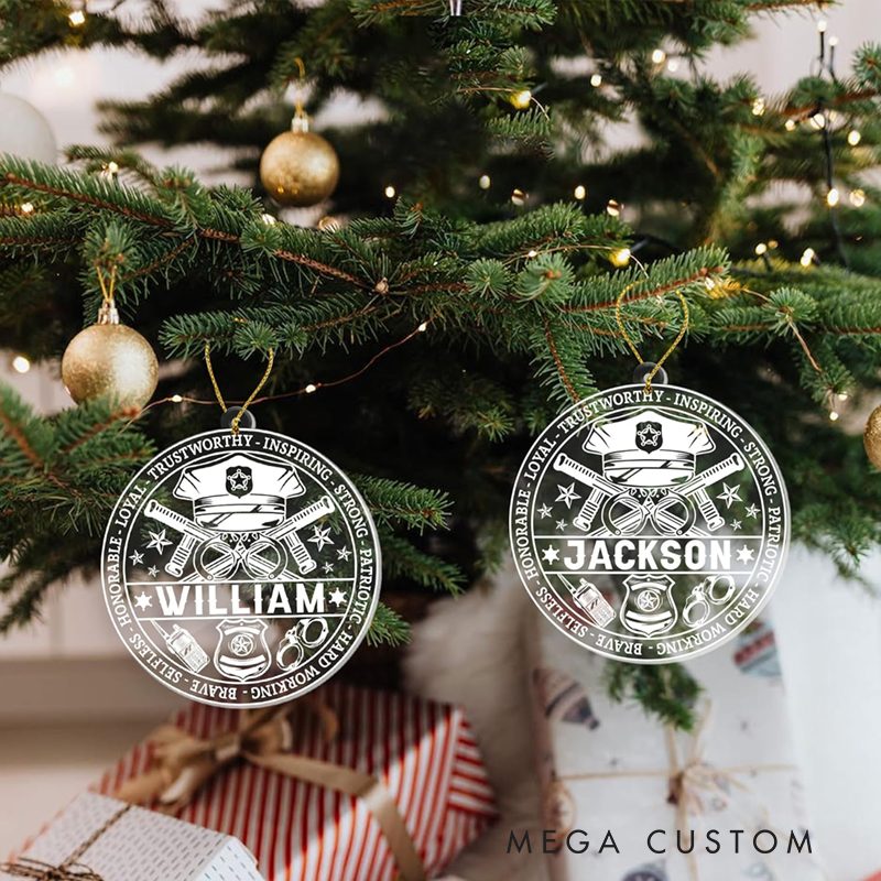 Personalized Police Honor Ornament Perfect Gift for Dedicated Law Enforcement Officers