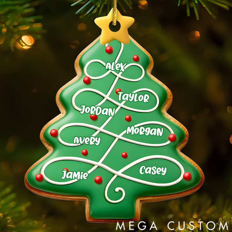Personalized Christmas Ornament Birthday Gifts for Mom Dad Our Love is Evergreen