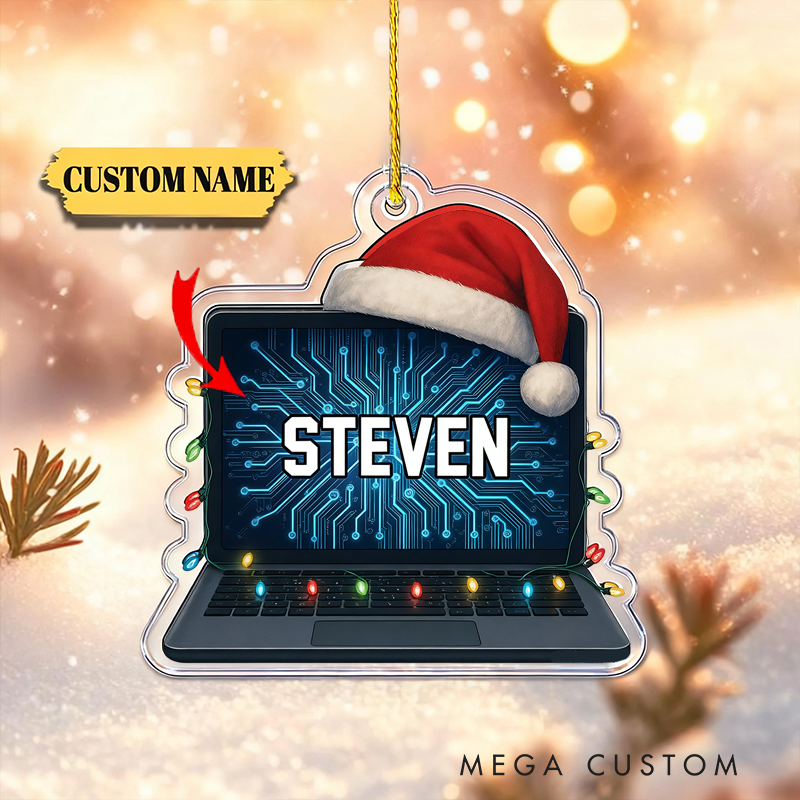 Personalized Christmas Ornament Computer Design Acrylic Ornament for Office Workers