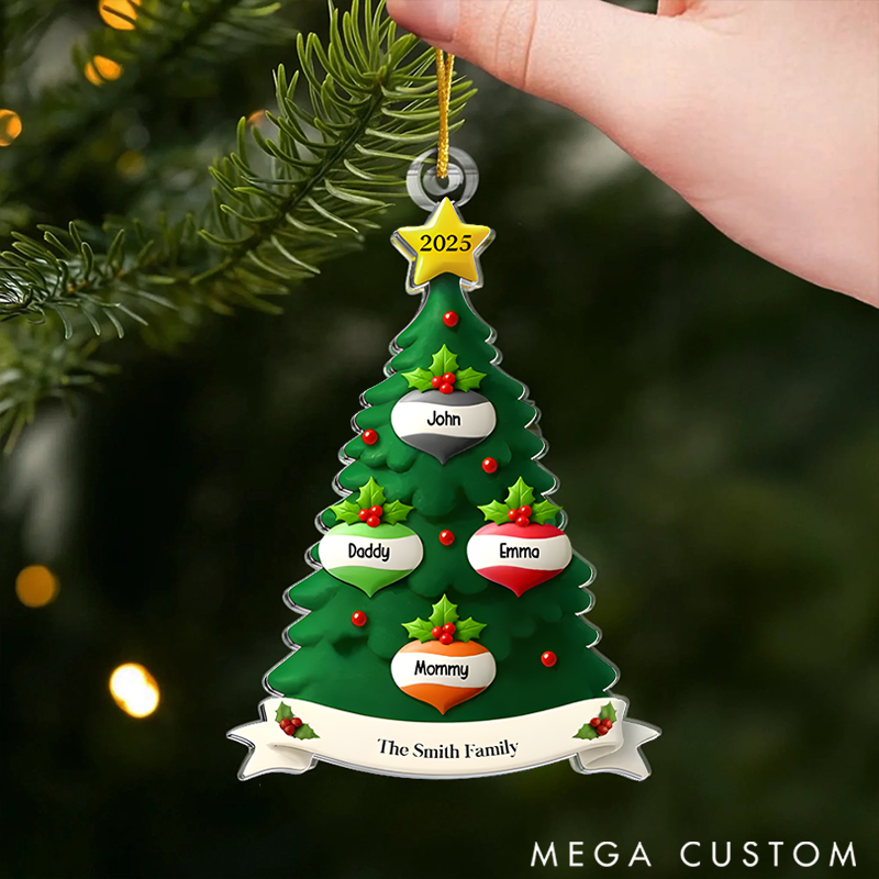 Personalized Family Christmas Ornaments Commemorating Our First Christmas Family Christmas Tree