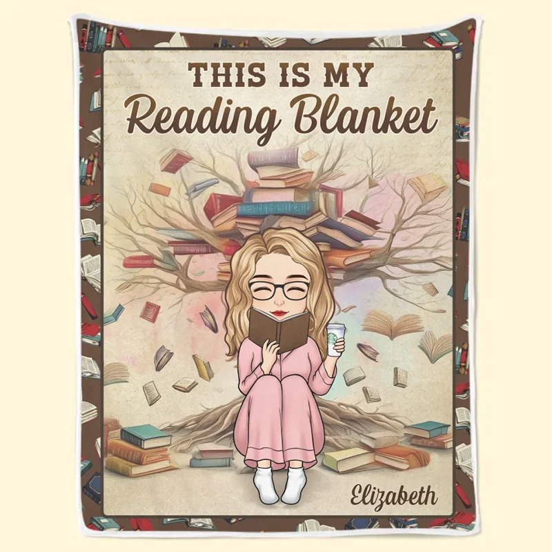 Personalized Blanket Bookish Gifts For Book Lovers Bookworms Readers Blanket The Warmth of a Blanket Enhances Every Story