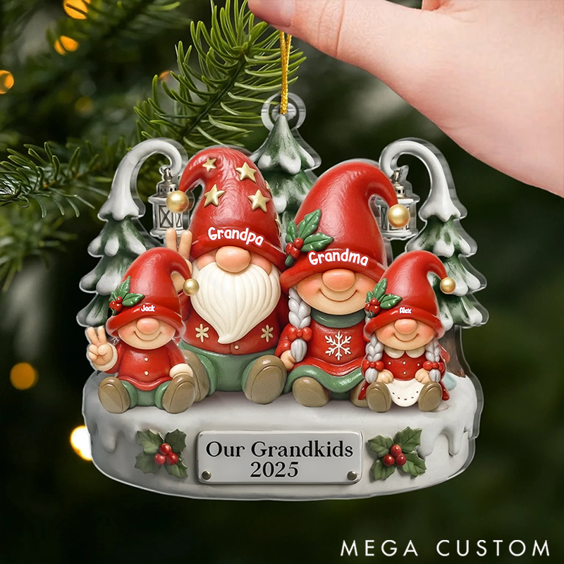 Personalized Family Christmas Ornaments Our First Christmas Holiday Magic Grows with Every Gnome