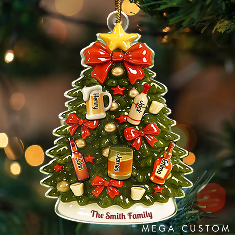 Personalized Family Christmas Ornaments Commemorating Our First Christmas Family Christmas Tree Hanging