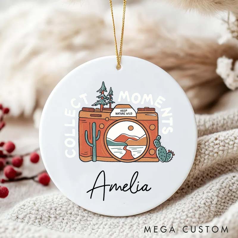 Personalized Ceramic Ornament Collect Moments Traveling Gift for Travel Lovers