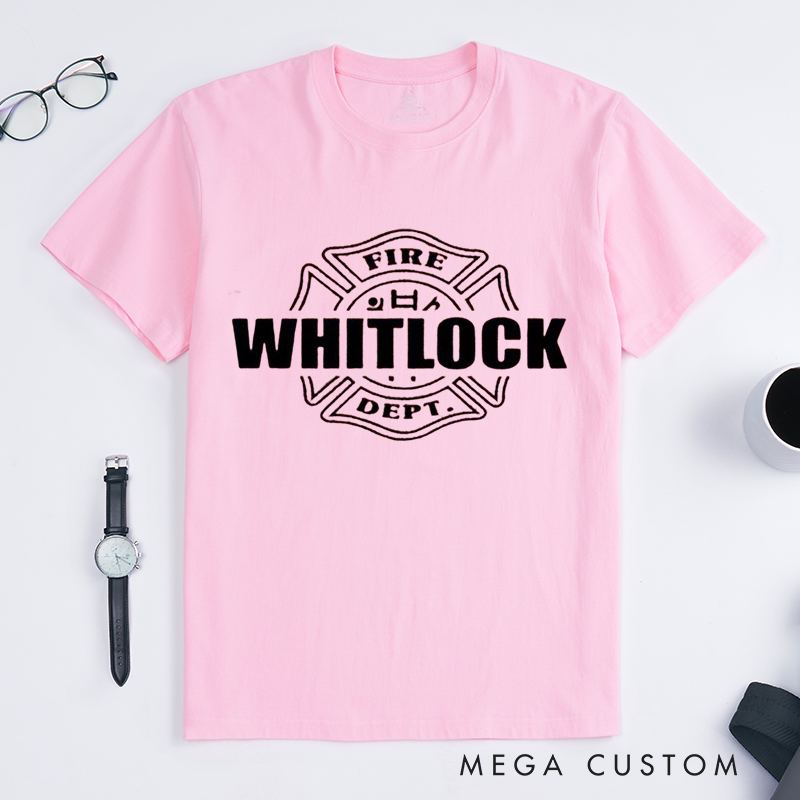 Personalized Classic T-Shirt for Firefighter Fire Department Logo Design Gift for Firefighter T-Shirt