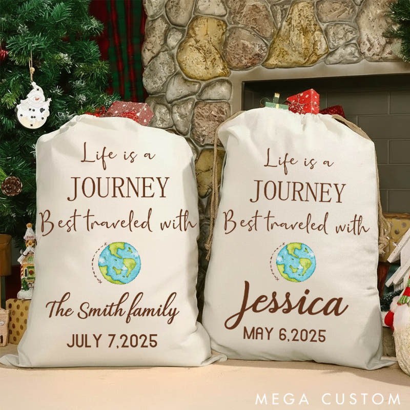 Personalized Travel Bag Life Is A Journey with Custom Name