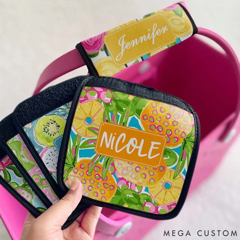 Personalized Summer Vacation Element Luggage Handle Wrap Travel Accessories Birthday Gift for Travel Lovers