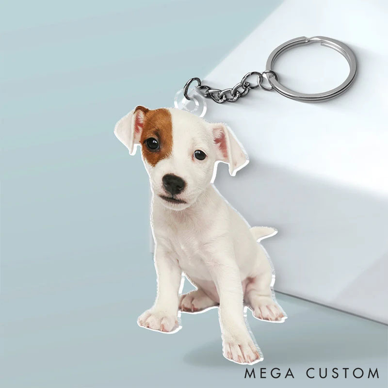 Personalized Pet Lover My Furry Friend Pet Portrait Keychain