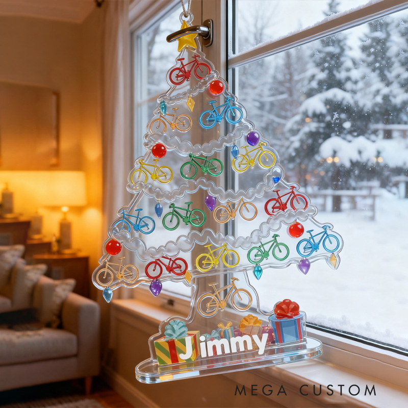 Personalized Bicycle Christmas Ornament for Tree Decorations Bike Cycling Ornament
