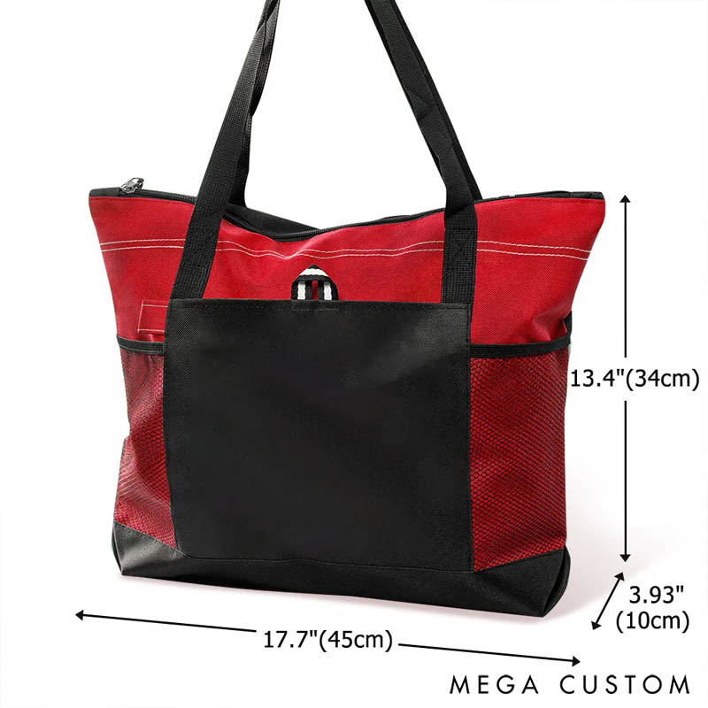 Personalized Knitted Design Large Mesh Tote Bag with Name Birthday Gift for Sewing Crocheting Lovers