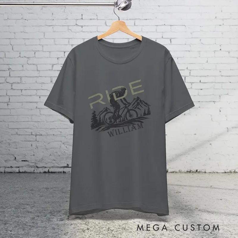 Personalized Cycling Classic T-shirt Mountain Biking Shirt Outdoor Person Gift Mountaineer Gift Mountain Bike T-shirt Outdoors Graphic Tee