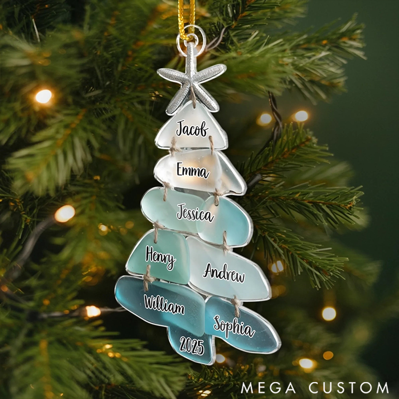 Personalized Family Christmas Ornaments Birthday Gifts for Mom Dad Kids Home is Where Love Grows