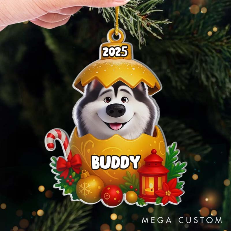 Personalized Pet Lover Merry Woofmas Christmas Ornament 