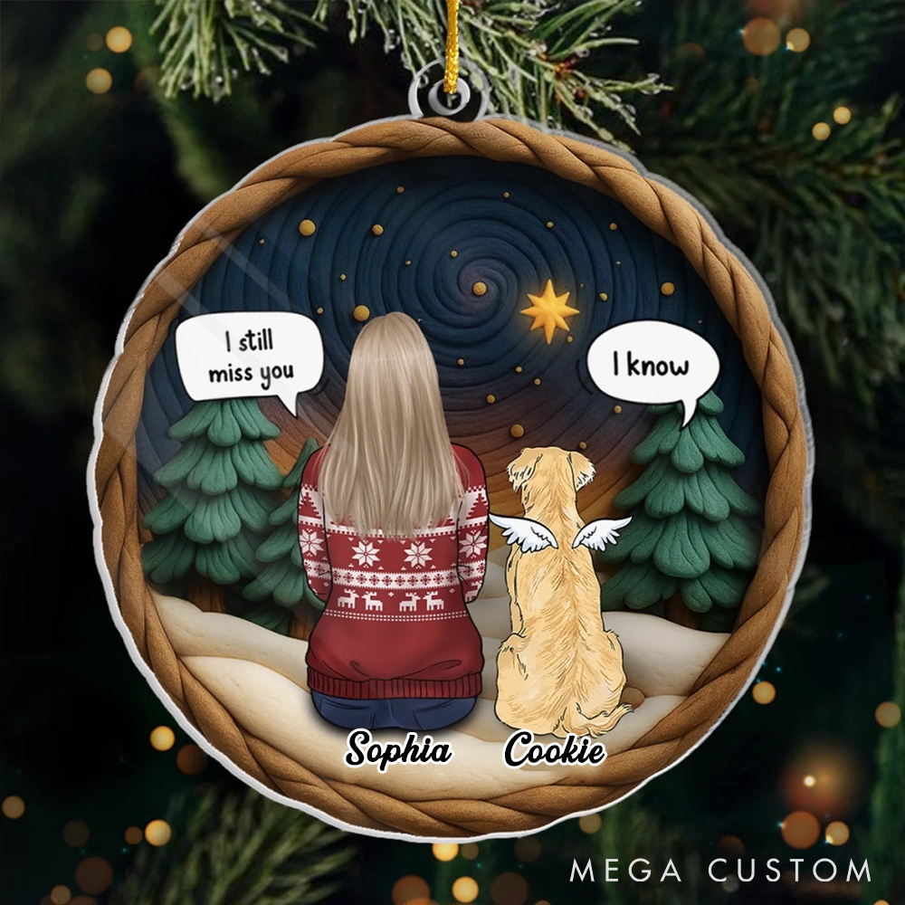 Personalized Dog Lover Fur ever in My Heart Ornament