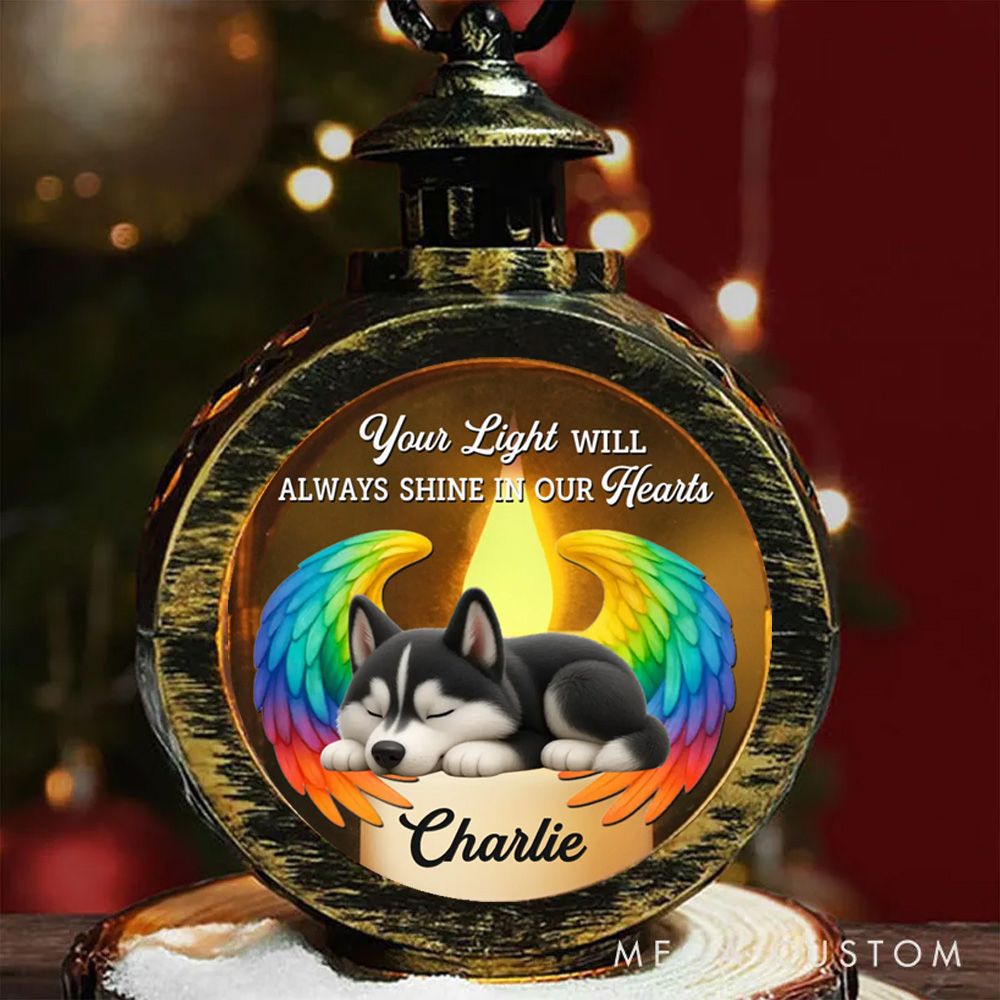 Personalized Dog Lover Glow in My Soul Christmas Lantern