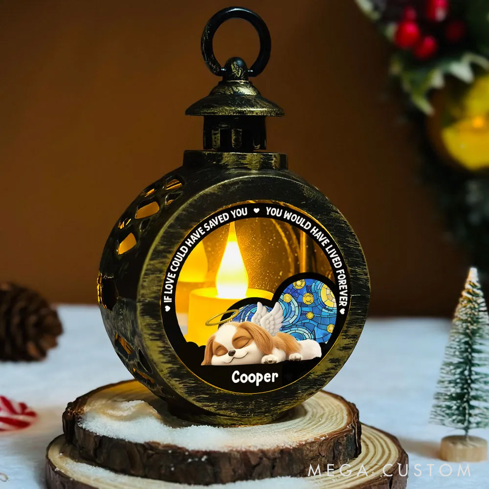 Personalized Dog Lover My Favorite Hello Christmas Lantern