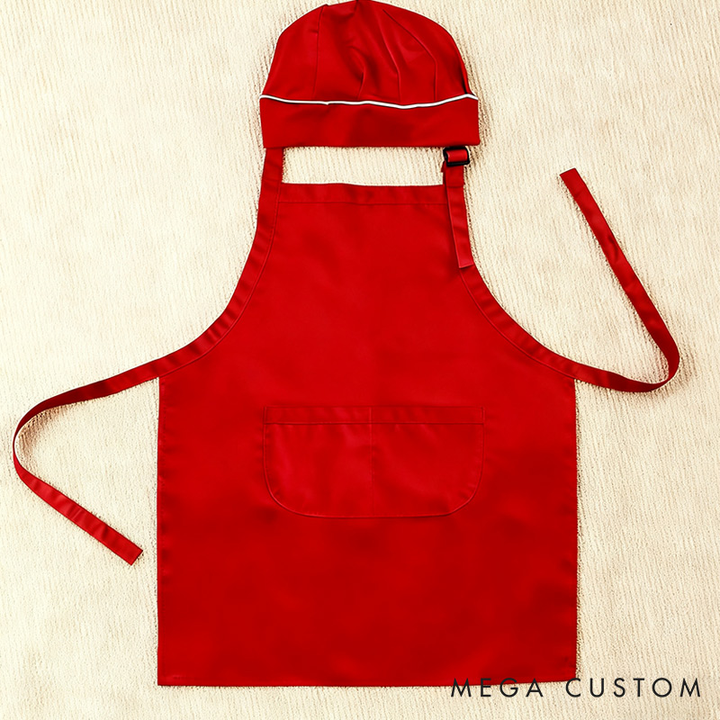 Personalized Cute Forest Animal Panda Elephant Adjustable Kid Apron Chef Hat Set with Name and Initial Handcraft Activities Birthday Gift for Kids