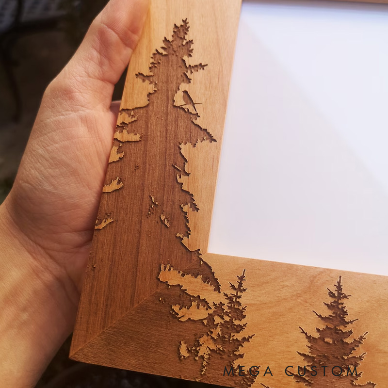 Personalized Mountain Bike Picture Frame Engraved Bicycle Picture Frame Engraved Photo Memory Picture Frame Riding Gift for Cycling Lovers