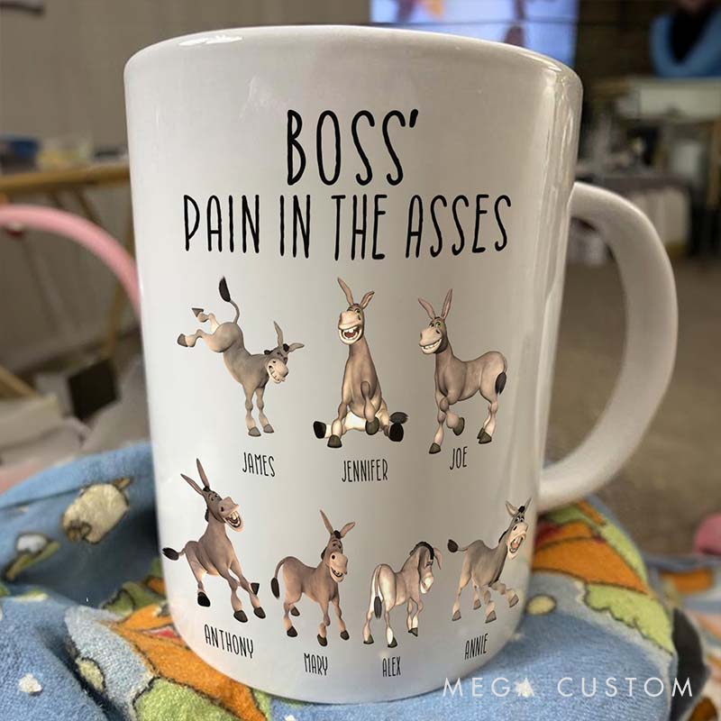Personalized Pet Lover Boss Pain in the Asses Mugs