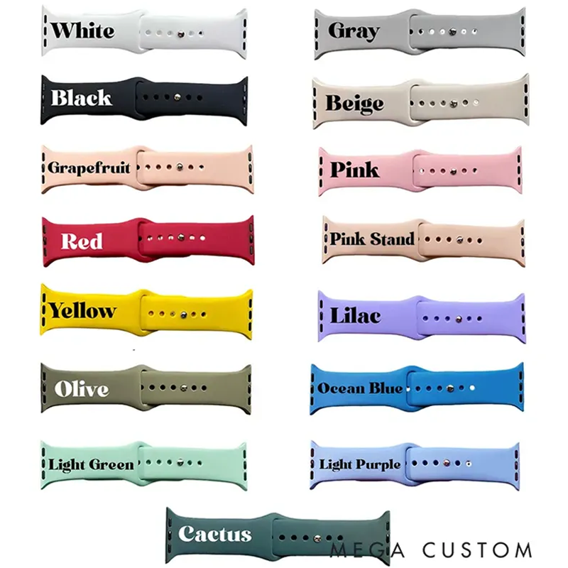 Personalized Retro Disco Ball Laser Printed for Apple Silicone Watch Band