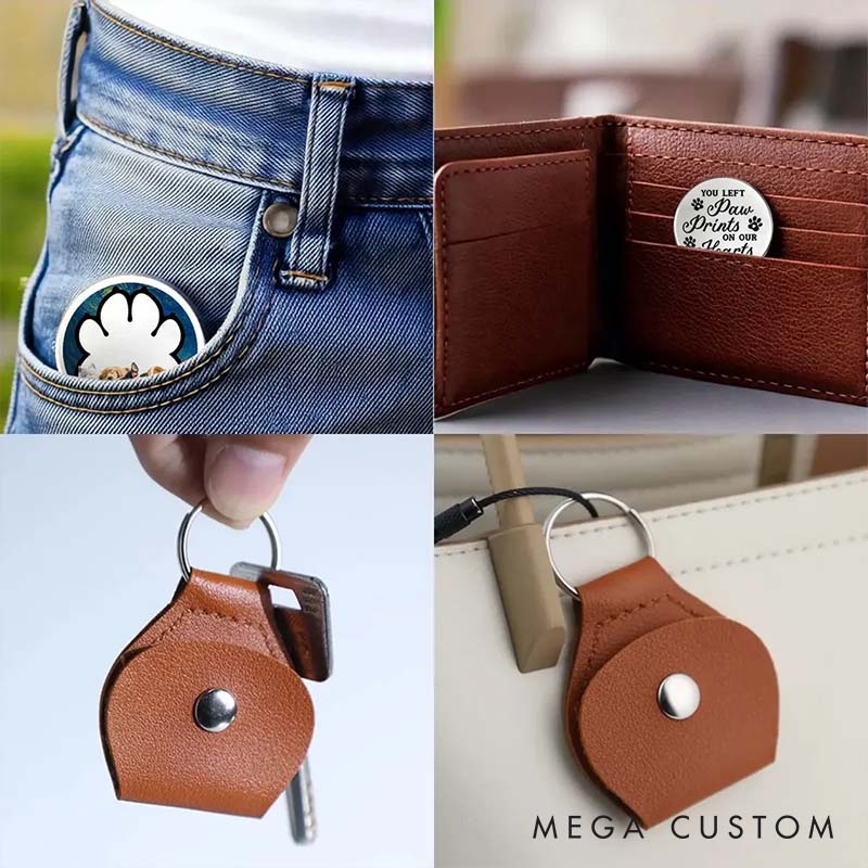 Personalized Dog Lover You Left Paw Prints on My Heart Pocket Hug