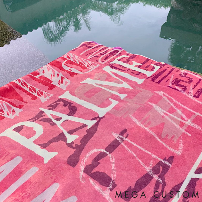 Personalized Name Beach Towel Gift for Travel Lovers