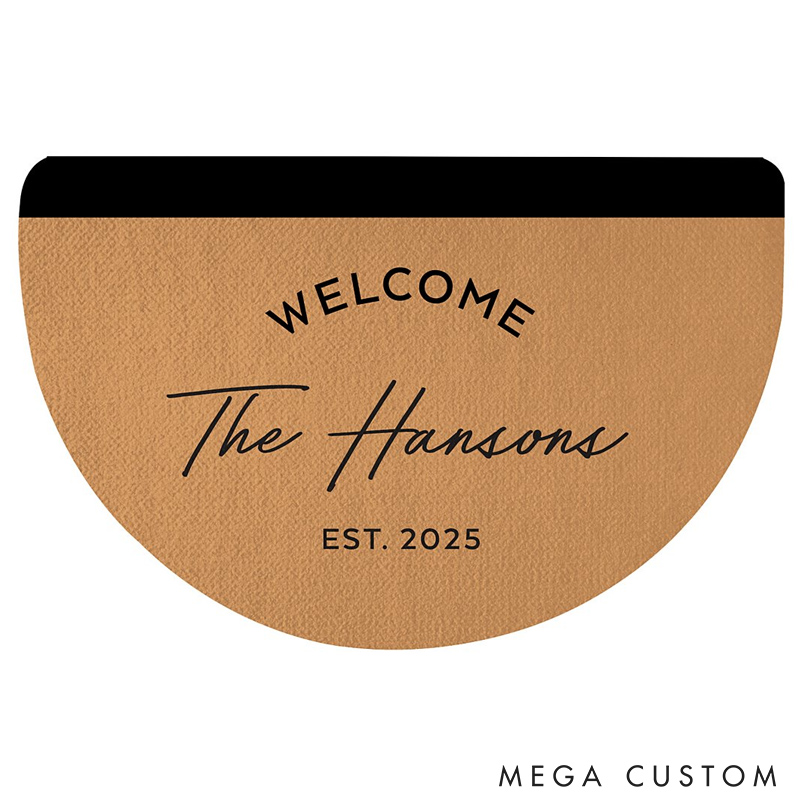 Personalized Welcome Doormat Custom Family Name Rug Perfect Housewarming Gift for New Home Stylish Entryway Decor Durable Indoor Outdoor Mat
