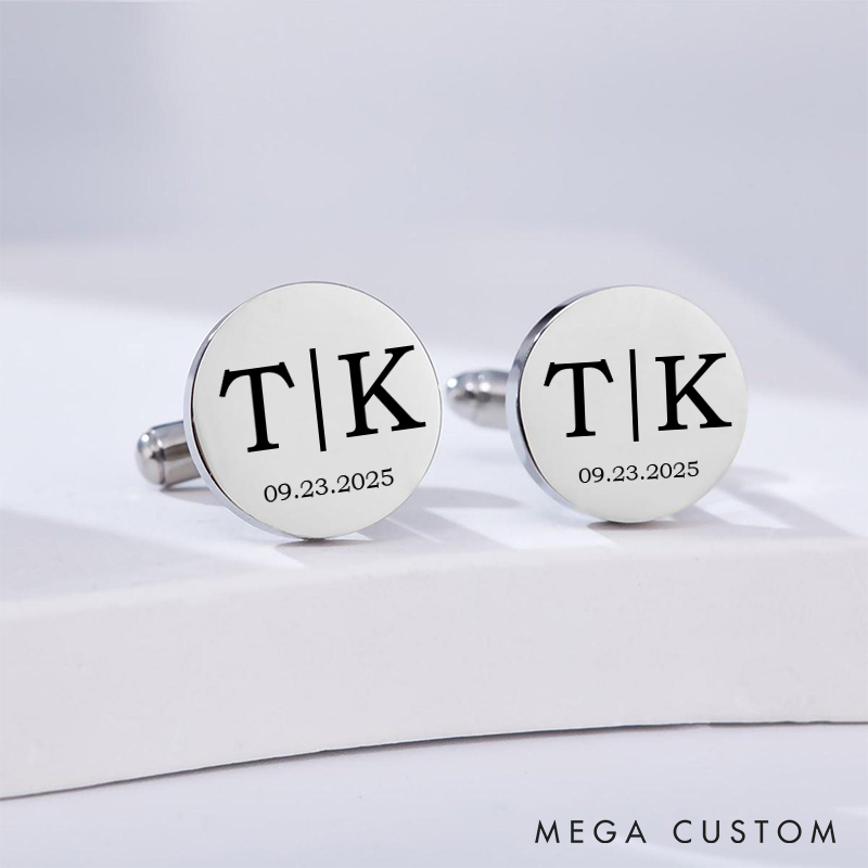 Personalized Initials Cufflink Gift for Groom Club Custom Groomsmen Wedding Cufflinks Groomsman Proposal Gift Bachelor Part Favors Cufflinks