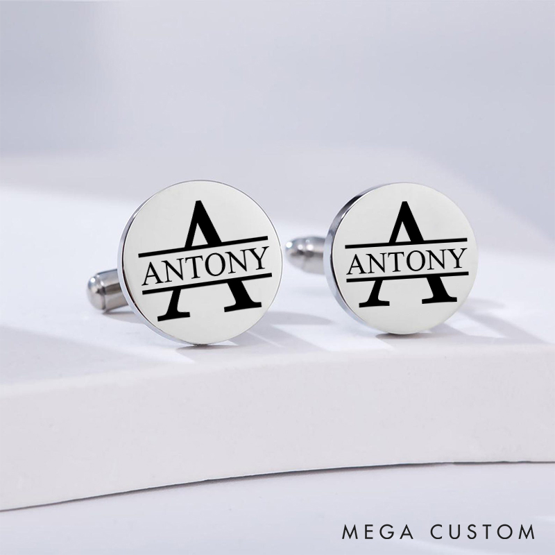 Personalized Engraved Groomsmen Cufflinks Custom Monogrammed Wedding Party Cufflinks Groomsmen Proposal Cufflink for Men Best Man Gift