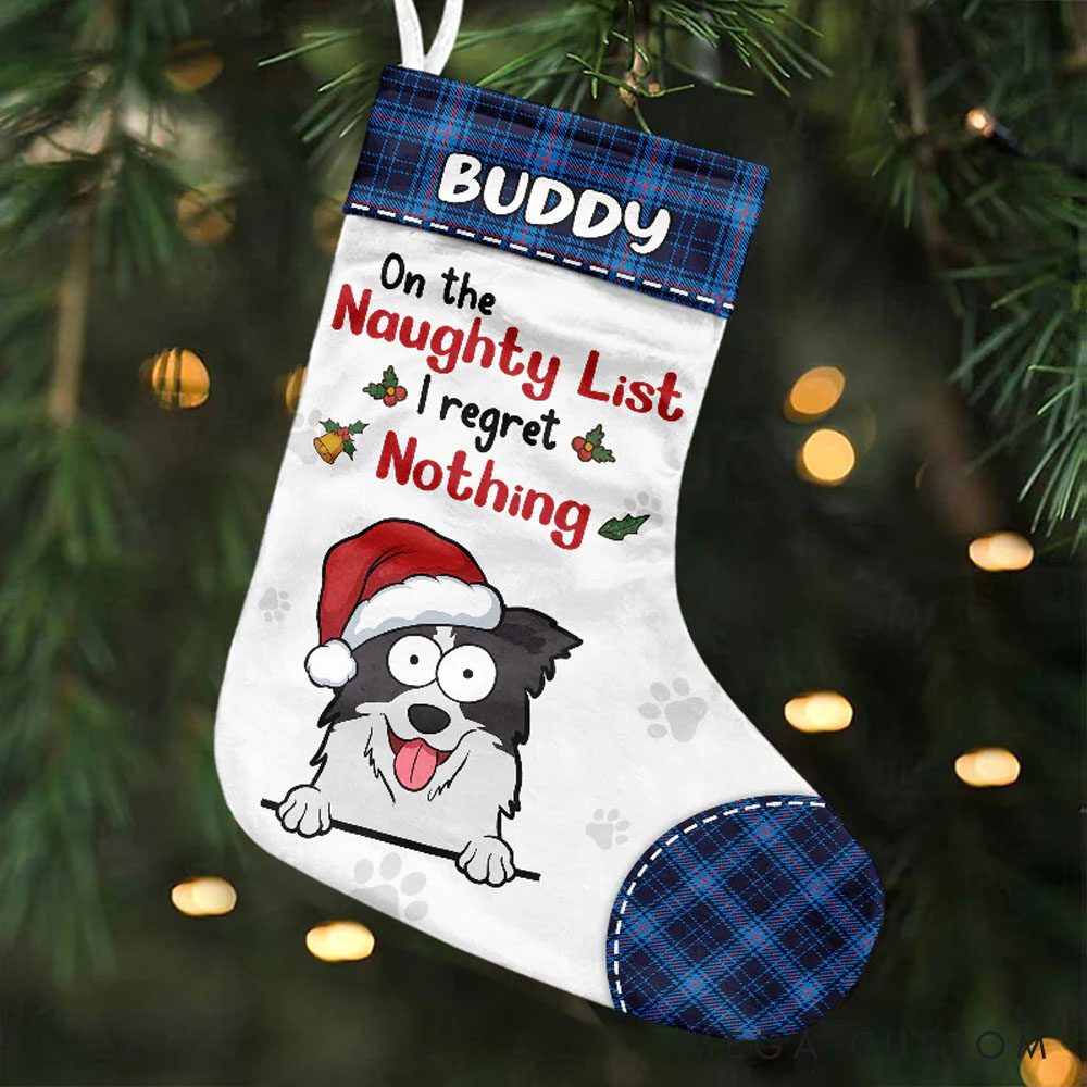 Personalized Pet Lover on the Naughty List Christmas Stockings