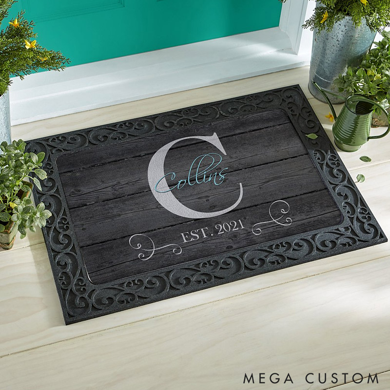 Personalized Welcome Family Custom Home Decor Decorative Mat House Warming Gift