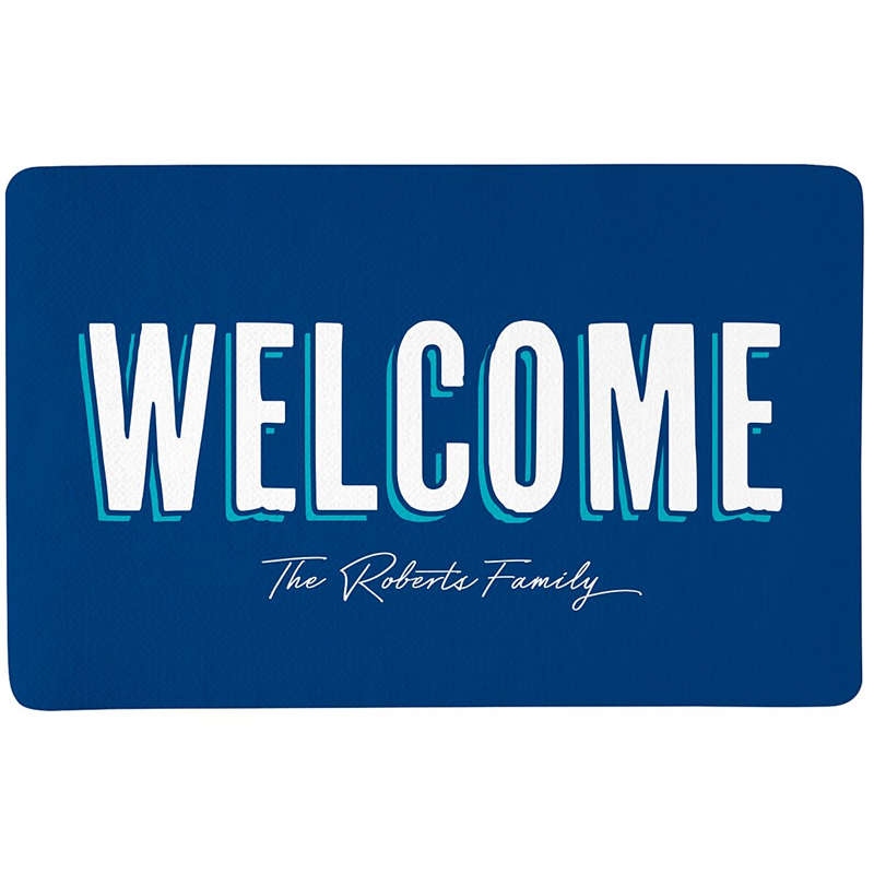 Personalized Welcome Door Mat Set Custom Family Name Indoor Outdoor Decor Housewarming Gift for New Home