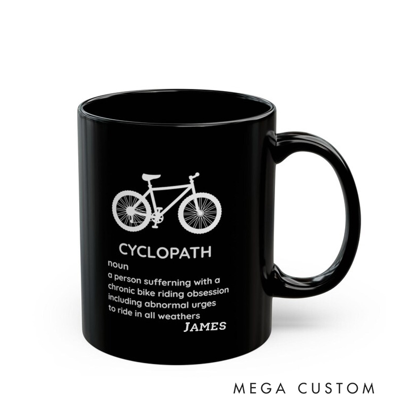Personalized Cyclopath Mug Cycling Definitions Mug Funny Cycling Gifts Cycopath Cycling Mug Cyclist Coffee Cup Biking Mug Gift for Cyclist