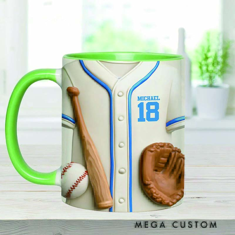 Personalized Baseball Mug, Baseball Is More Than Just A Game, Customizable with Name and Number, A Fun Gift for Baseball Lovers