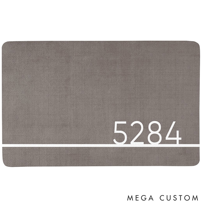 Personalized House Number Doormat Custom Address Welcome Mat Modern Housewarming Gift Decorative Indoor Outdoor Durable Floor Rug for Home Doorway