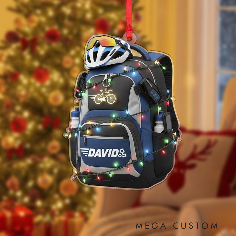 Personalized Custom Cycling Backpack Ornament Custom Name Bike Decor for Cycling Lovers
