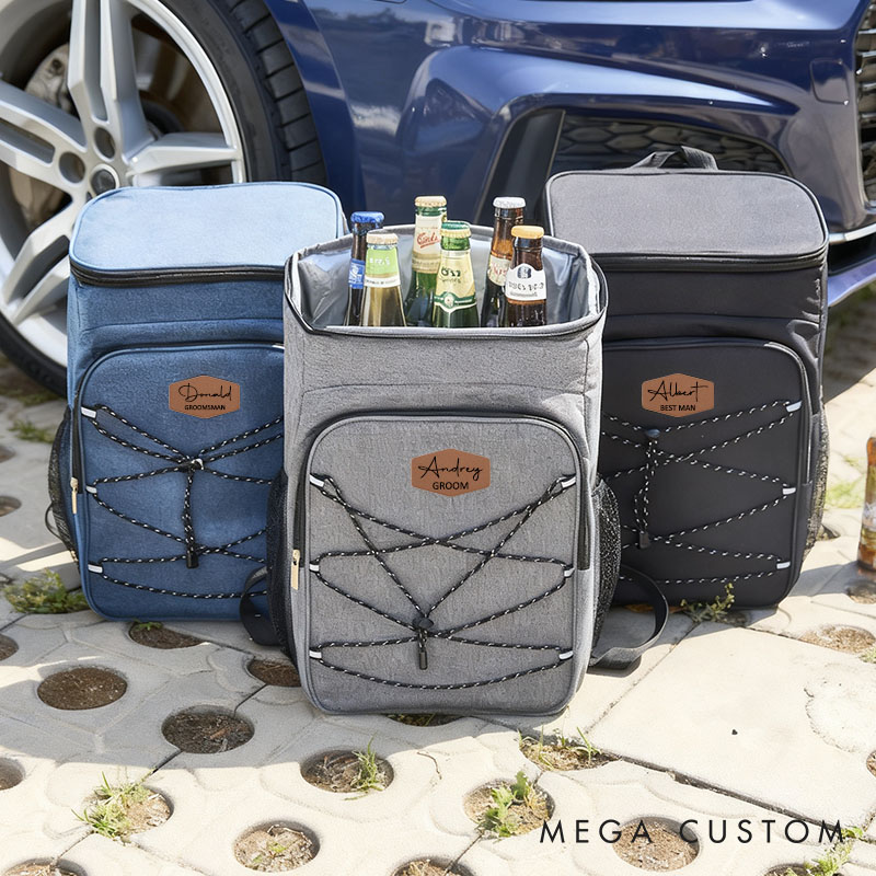 Personalized Groomsmen Cooler Bag Custom Men's Cooler Bag Groomsmen Gifts Beer Can Cooler Backpack Bachelor Party Gift Best Man Gift