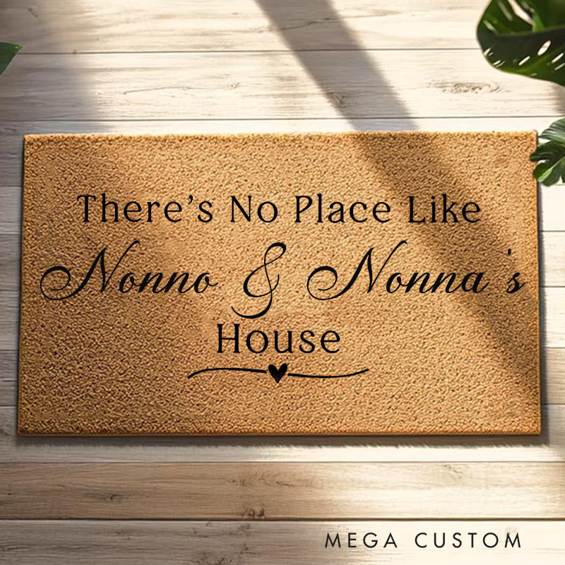 Personalized There Is No Place Like Our House Doormat Housewarming Gift Durable Welcome Mat for New Home Indoor Outdoor Door Mat Family Home Decor Rug