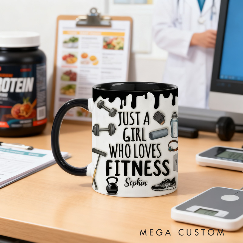 Personalized Just A Person Who Loves Fitness Gym Mug Gift for Kid Weightlift Gym Gift Lovers