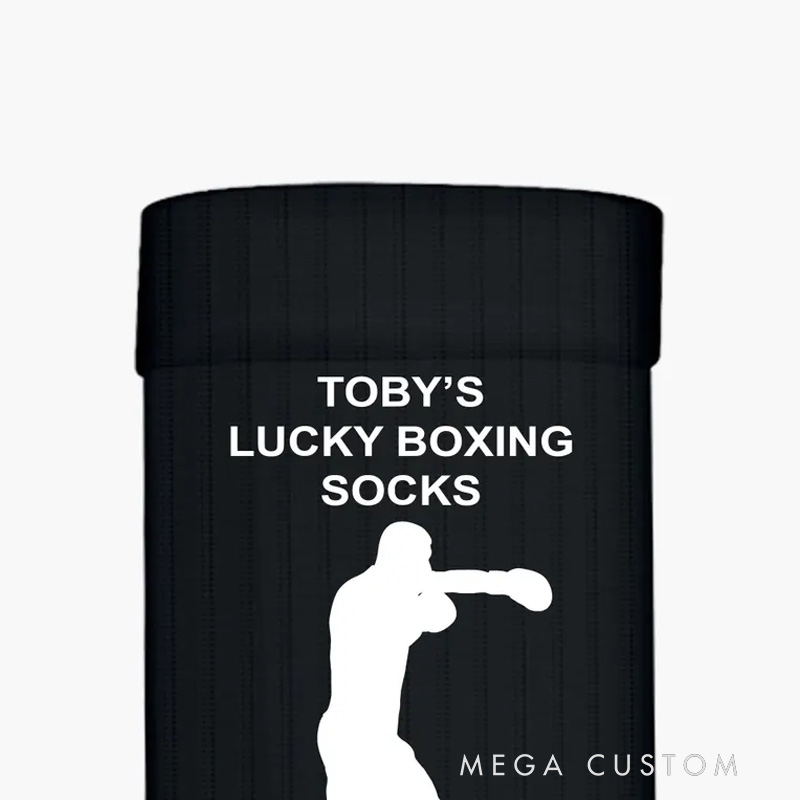 Personalized Lucky Boxing Socks Perfect Gift for Your Loved One Who Enjoys His Boxing Birthday Christmas Gift ideas