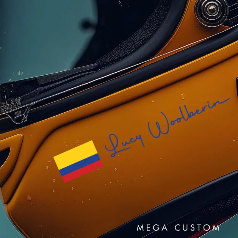 Personalized Custom Flag Name Bike Decals Cycling Stickers for Bicycle Riding Lovers