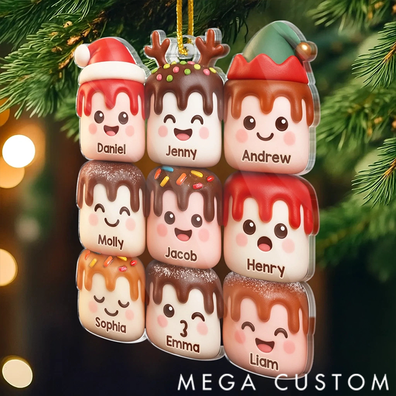 Personalized Joy Shines Within Acrylic Ornament Christmas Birthday Gifts for Family