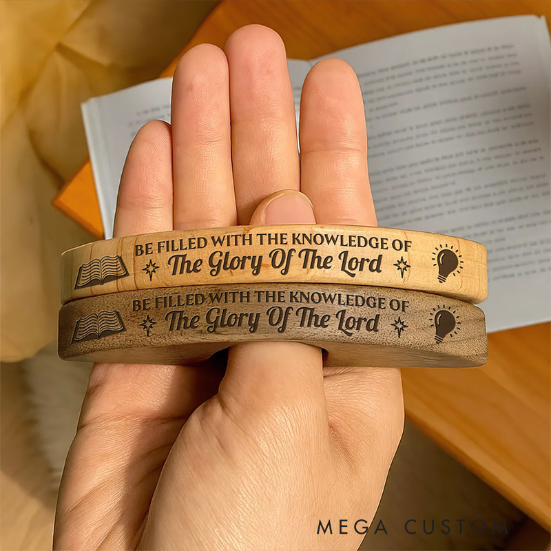 Personalized Be Filled with the Knowledge of the Glory of the Lord Book Page Holder with Name Read Accessory Scripture Religious Gift for Book Lover