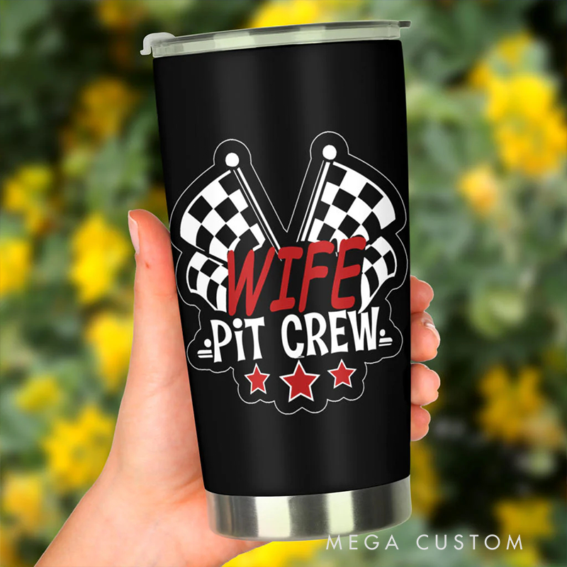Personalized Racing Tumbler Custom Tittle Stainless Steel Travel Mug Gift for Racers and Racing Lovers