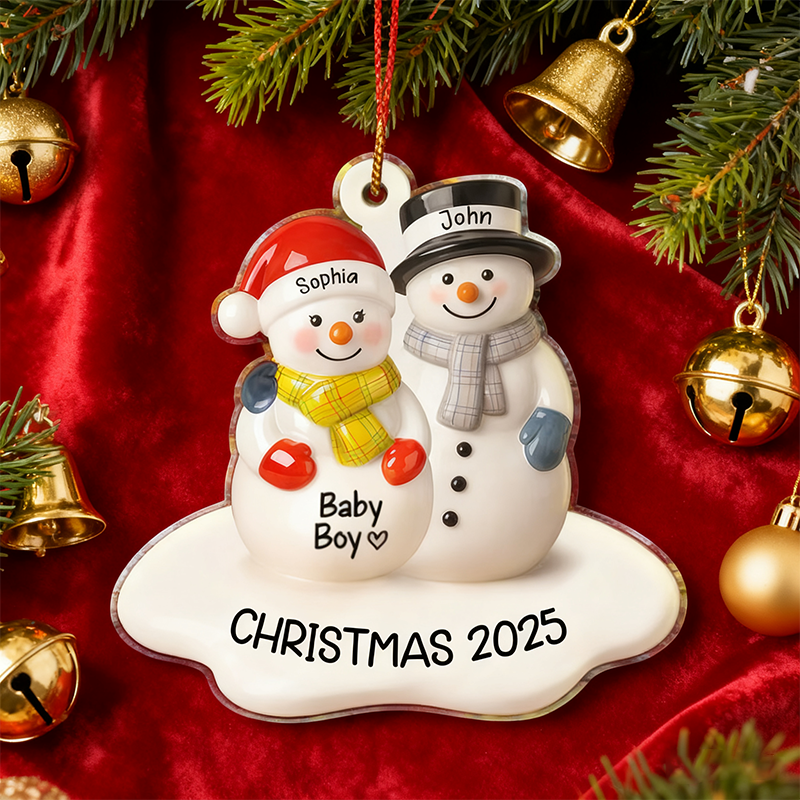 Personalized Christmas Acrylic Ornament We Look Forward to it Theme