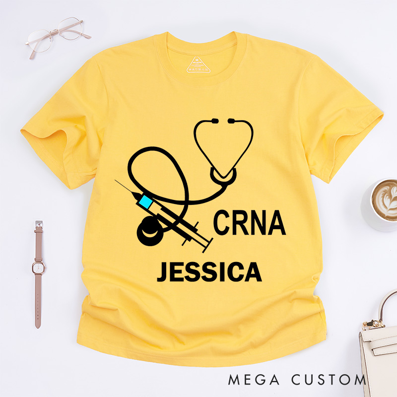 Personalized Nurse T-Shirts CRNA Essentials Fashion Design T-Shirts