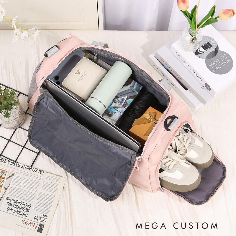 Personalized Duffel Bag Gift for Traveler Custom Name and Initial