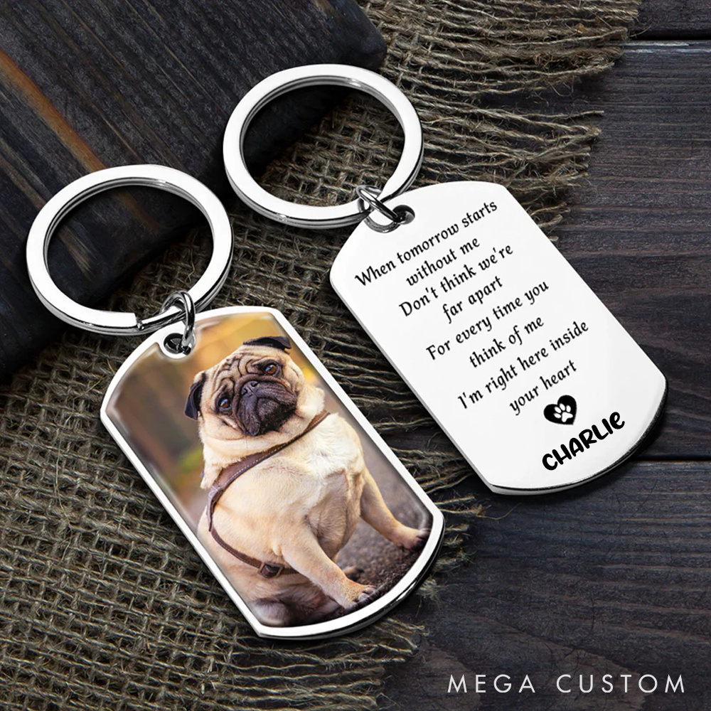 Personalized Pet Lover Forever My Furry Angel Double Sided Keychain
